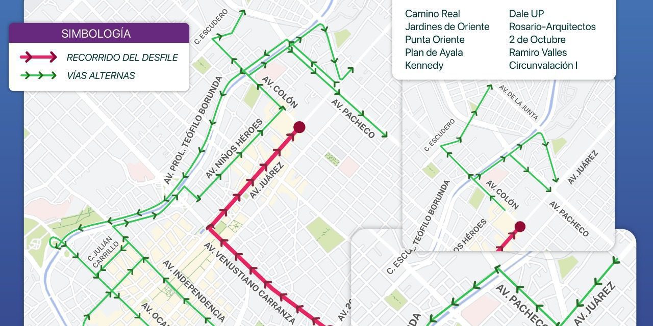 Conoce el cambio de rutas de camiones por desfile del 20 de Noviembre