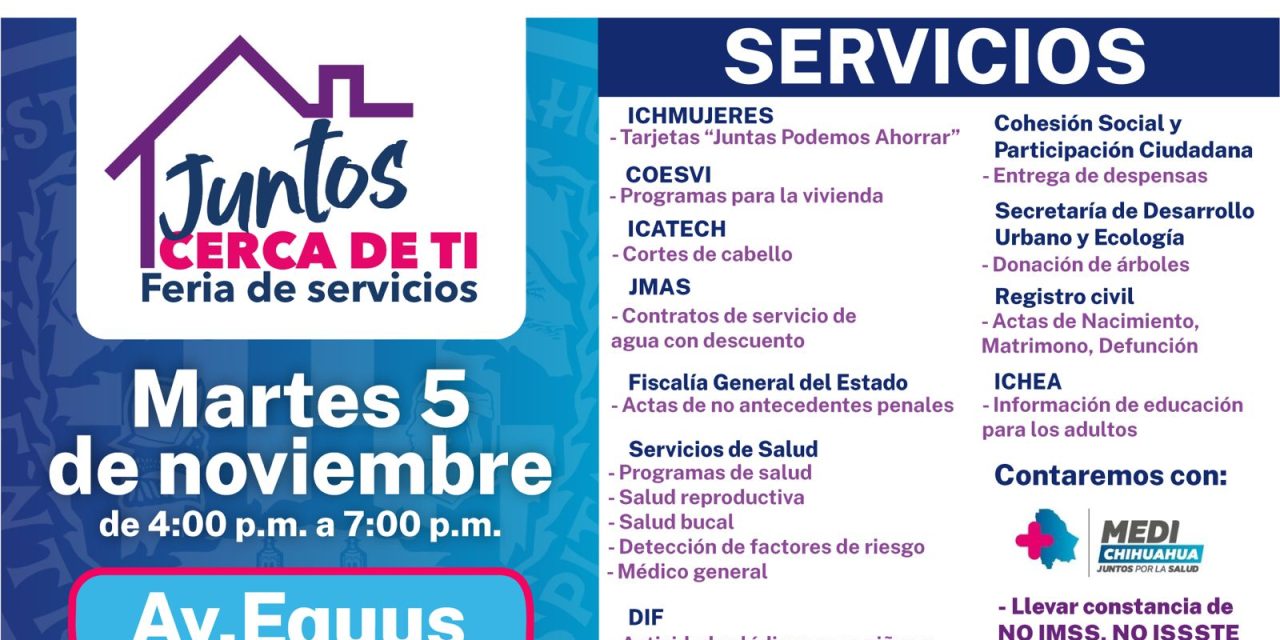 Hoy feria “Juntos cerca de ti”en la avenida Equus