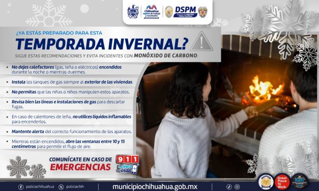 Emiten recomendaciones para evitar intoxicaciones por monóxido de carbono