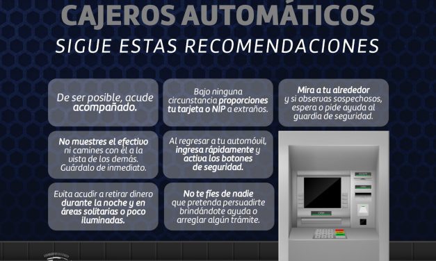 Retira dinero en cajeros de forma segura con estas recomendaciones de la Policía Municipal