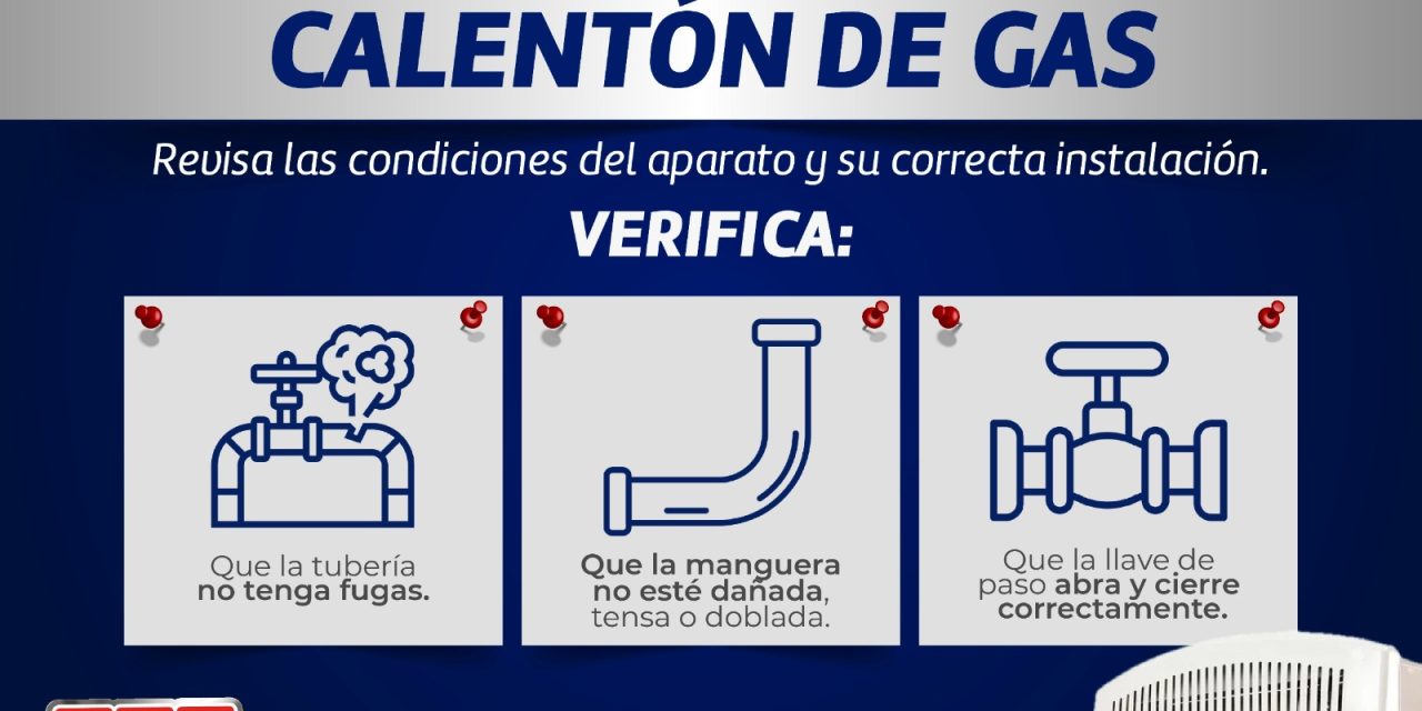 Piden Bomberos revisar uniones en instalaciones de gas para prevenir fugas