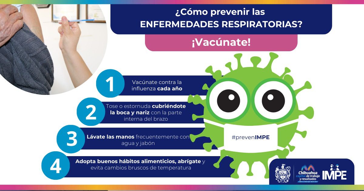 Invitan a vacunarse para prevenir enfermedades respiratorias
