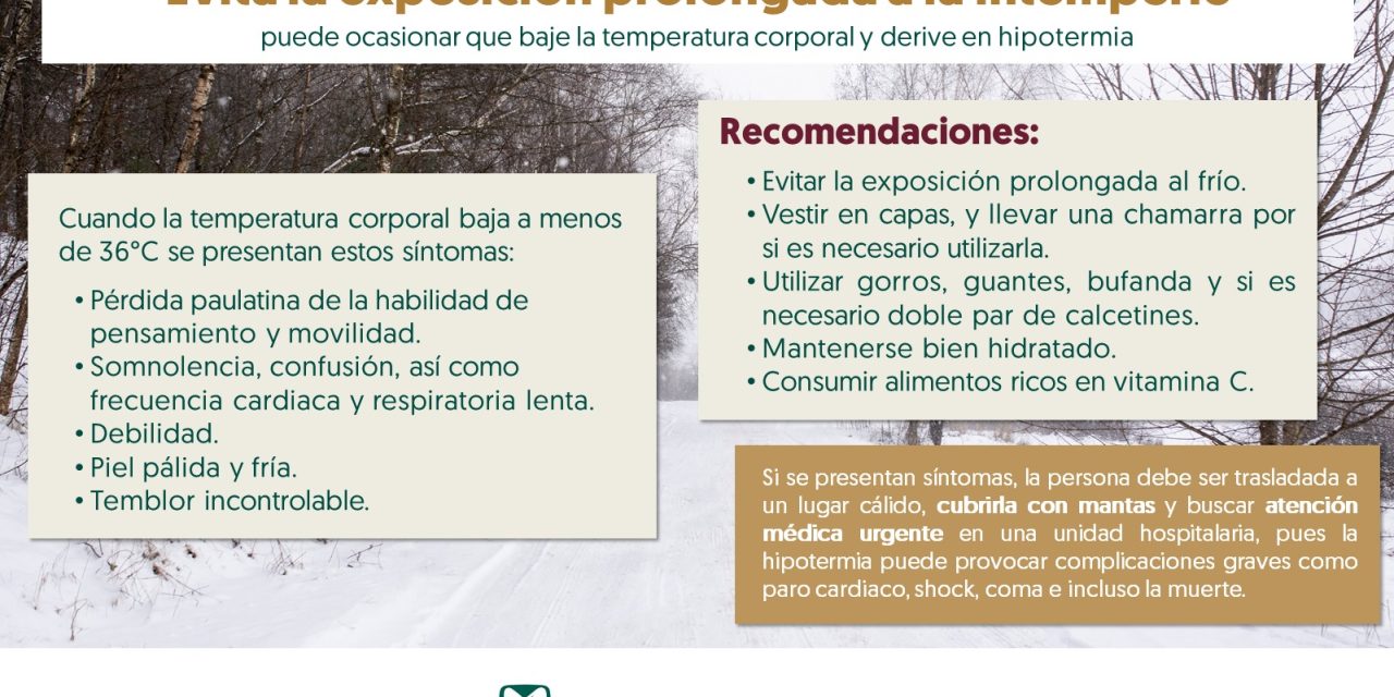 Recomienda IMSS Chihuahua extremar precauciones ante bajas temperaturas