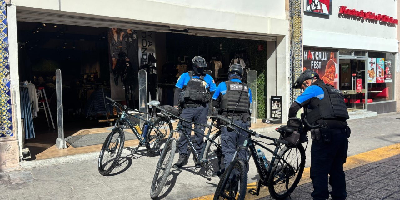 Refuerza Policía Municipal vigilancia en Centro de la ciudad por afluencia de visitantes