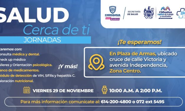 Hoy jornada “Salud Cerca de Ti” en Plaza de Armas