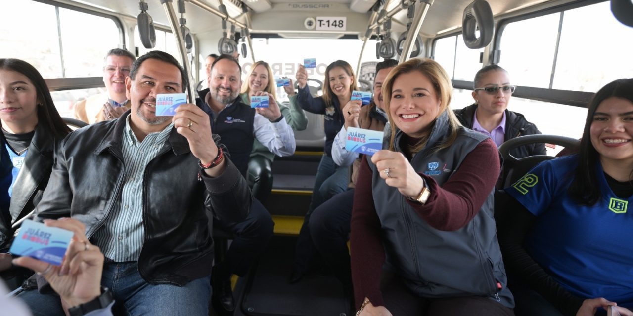 Maru Campos le cumple a Ciudad Juárez: Pone en marcha sistema completo del JuárezBus con la operación de sus tres líneas