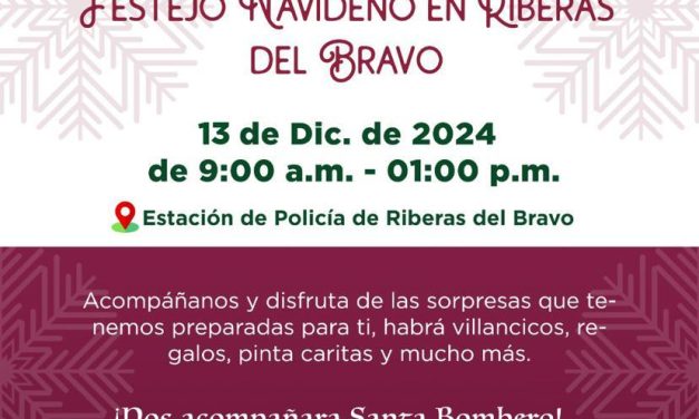 Organiza Desarrollo Urbano festejo navideño como parte de “Cruzada por Riberas”