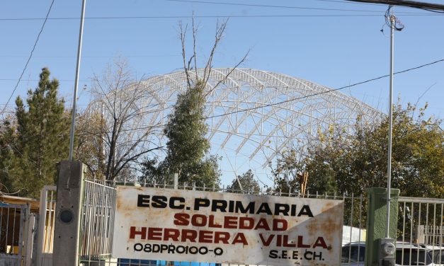 Al 75% el avance en la construcción de domo en la Escuela Primaria Soledad Herrera