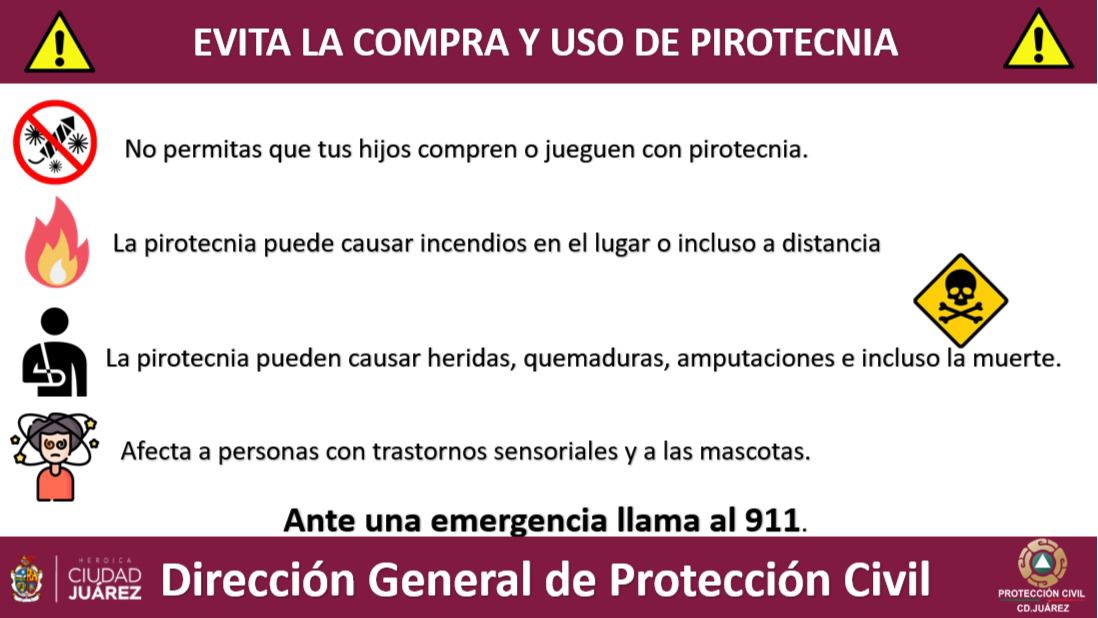 Advierte Protección Civil del riesgo por usar pirotecnia