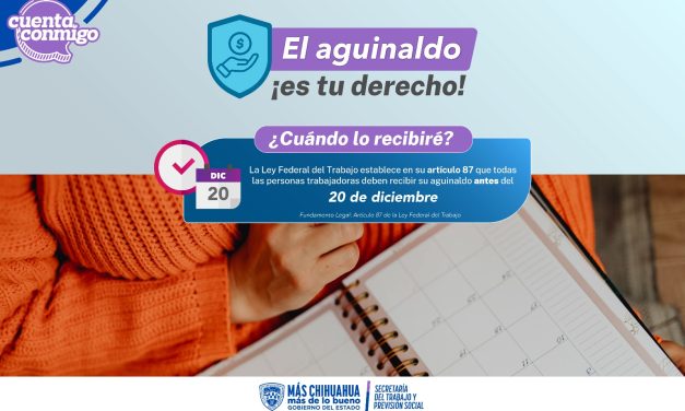 Invita Secretaría del Trabajo a asesorarse ante próximo pago de aguinaldo