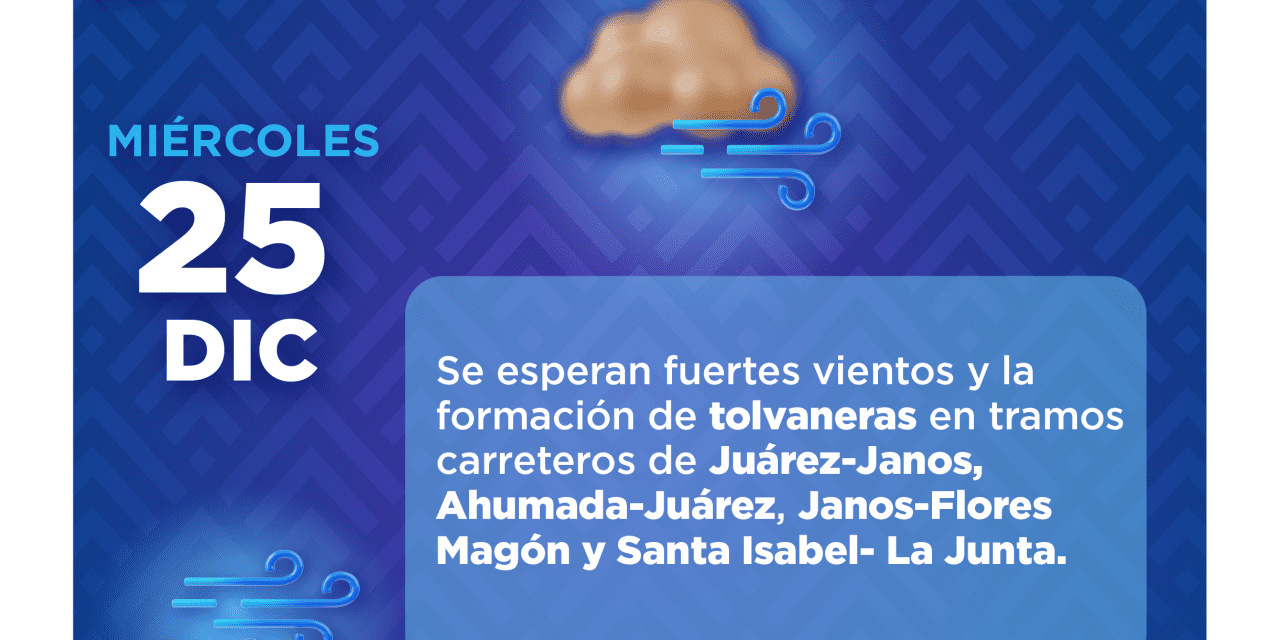 Emite CEPC alerta preventiva por pronóstico de vientos para próximos días