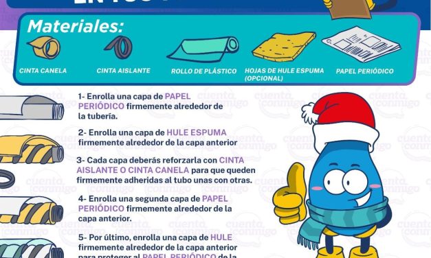 Exhorta JMAS Chihuahua a proteger tuberías de los domicilios durante la temporada invernal