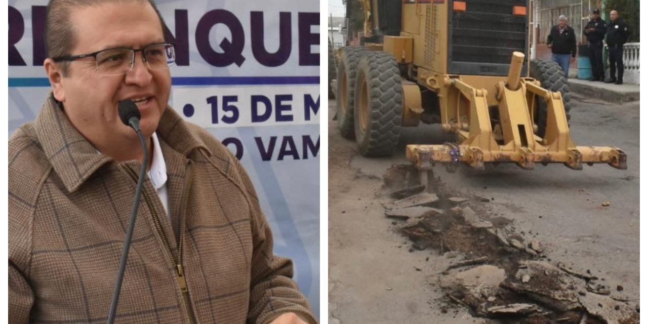 Inicia Alcalde trabajos de pavimentación de la calle 15 de Mayo en la colonia Talleres