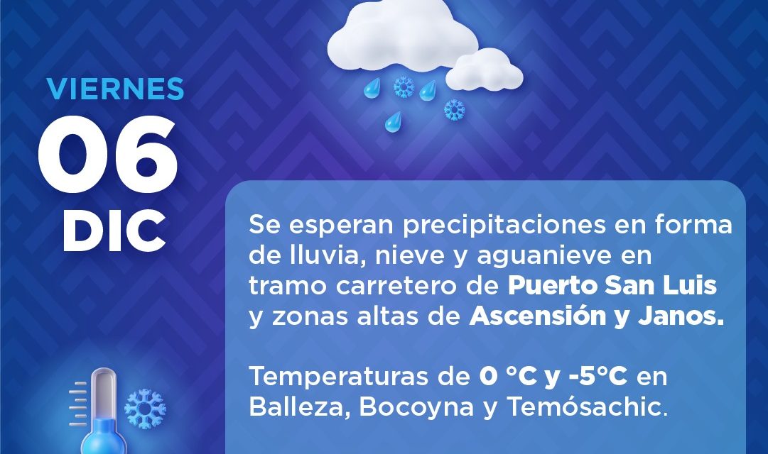 Pronostica Protección Civil Estatal descenso en temperaturas y lluvias por frente frío 13