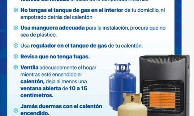Exhorta CEPC a tomar precauciones en el uso de aparatos calefactores