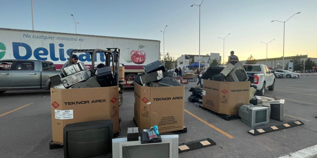 Recolectan 23 toneladas de basura electrónica en Cuauhtémoc