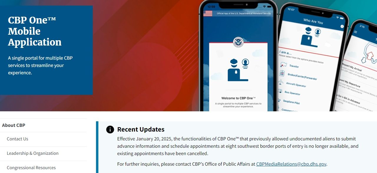 Cancela CBP One citas hasta nuevo aviso