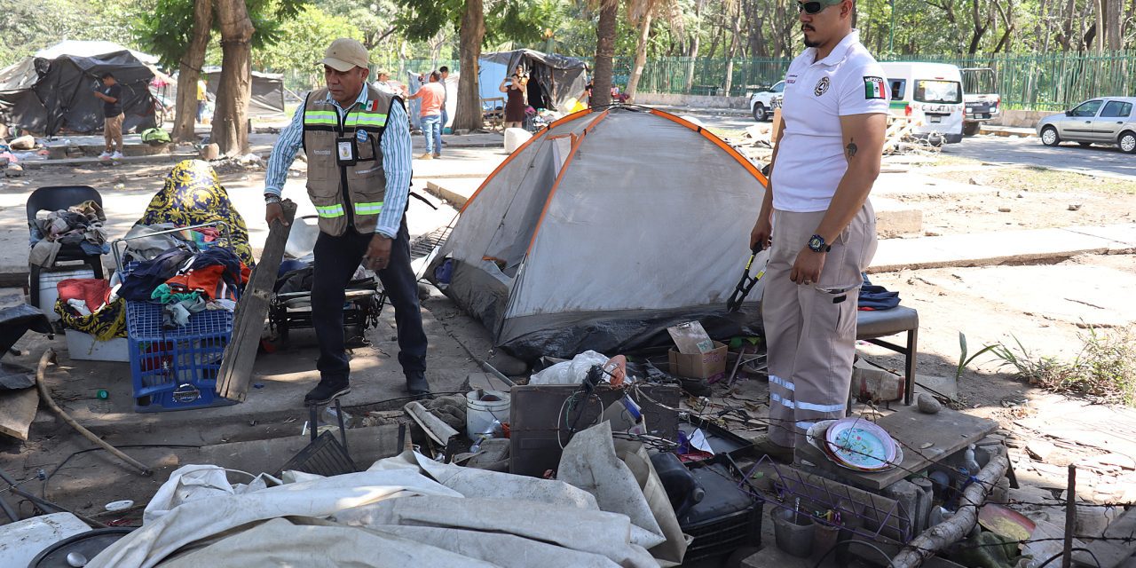 Remueven campamento de migrantes en Chiapas