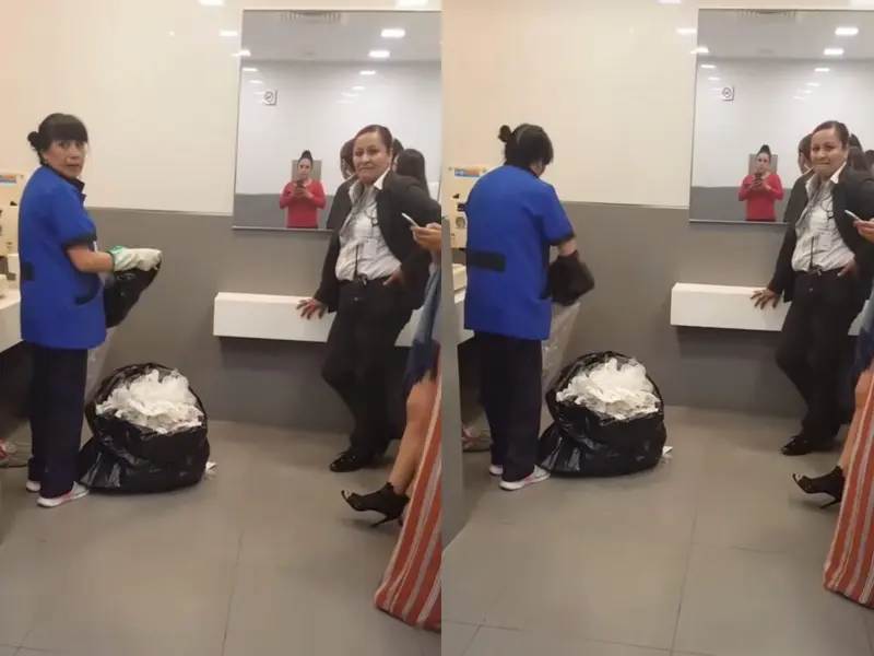 ¡Indignante! Obligan a empleada de limpieza a abrir los papeles sucios del baño por culpa de una clienta