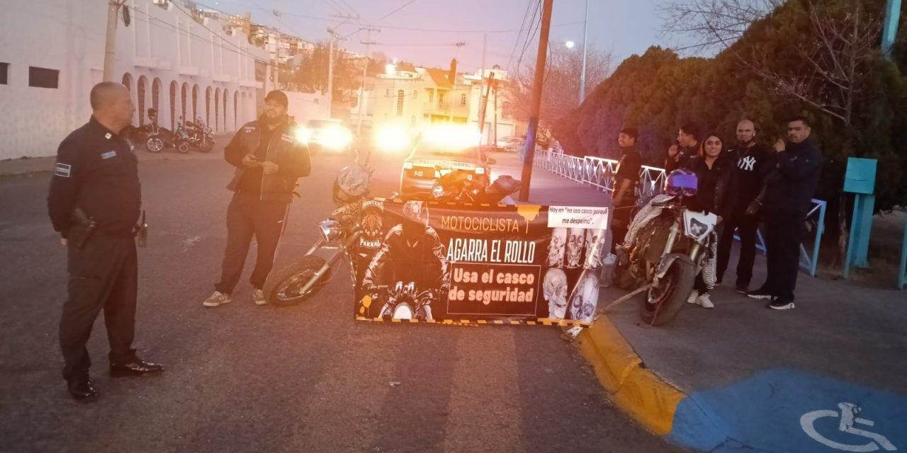 Continúan promoviendo la campaña de concientización sobre el uso correcto del casco