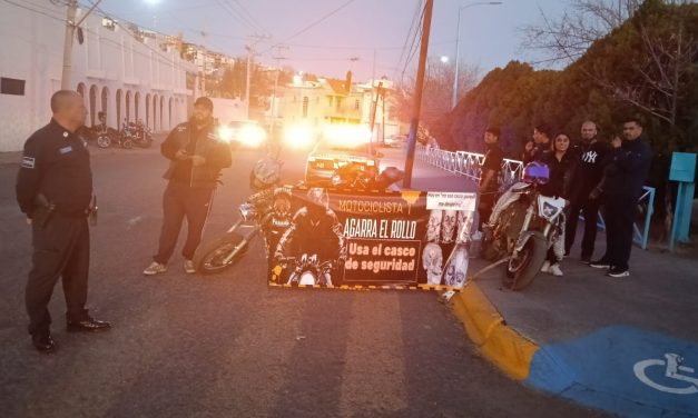 Continúan promoviendo la campaña de concientización sobre el uso correcto del casco