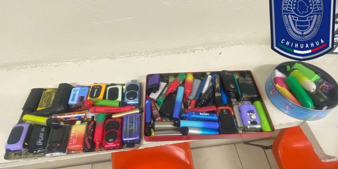 Asegura GOECHI 70 vapeadores en escuela secundaria “Valentín Gómez Farías”