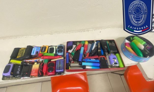 Asegura GOECHI 70 vapeadores en escuela secundaria “Valentín Gómez Farías”