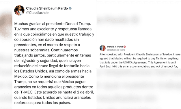 Llamada exitosa, suspende aranceles hasta el 2 de abril