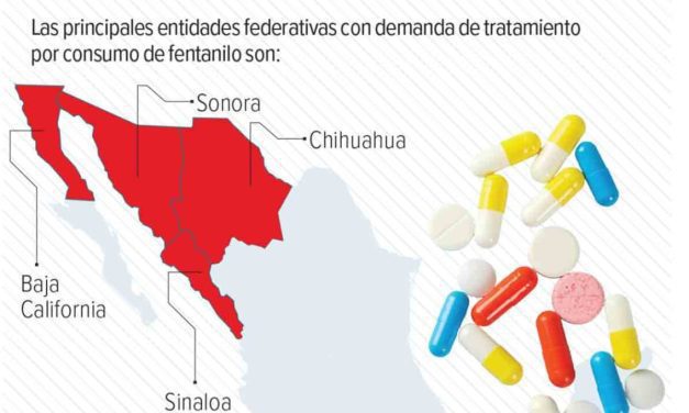 Crecen 4,300% hospitalizaciones por fentanilo; estados del norte, los más afectados