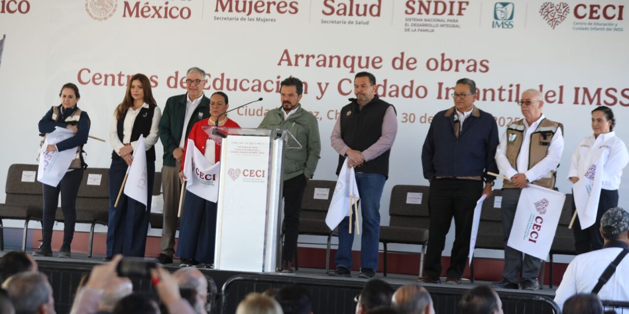 Gobierno Municipal y Federal colocan la primera piedra de los CECI