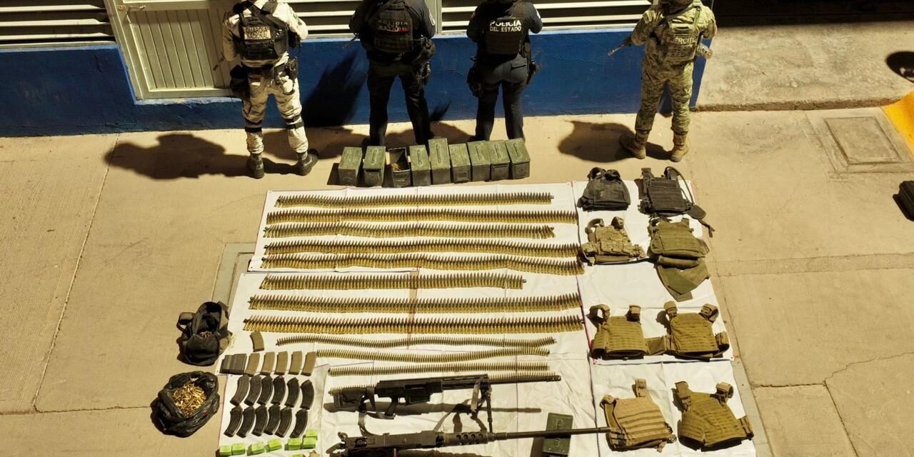 Asegura SSPE arsenal y vehículo con reporte de robo en Coyame