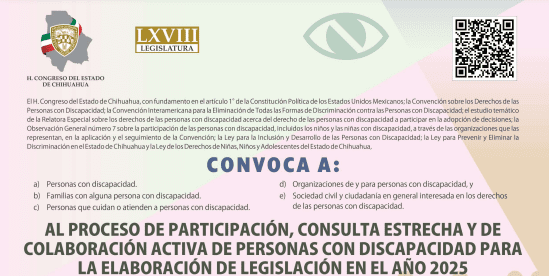 Este lunes arranca la consulta a personas con discapacidad para legislación 2025