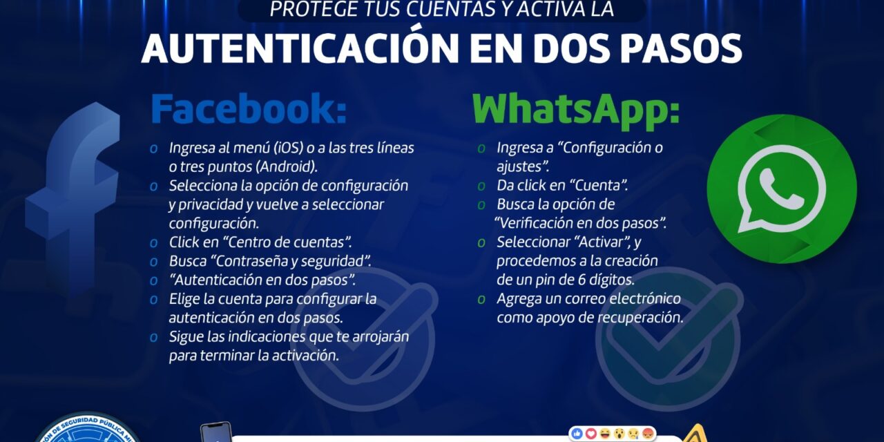 Recomienda DSPM activar verificación en dos pasos para evitar hackeos en redes sociales