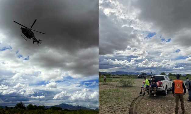 Coordina CEPC rescate aéreo tras fuertes lluvias en Aldama