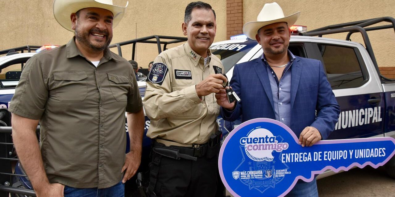 Refuerza SSPE Seguridad en Madera con Entrega de Patrullas y Equipamiento Policial
