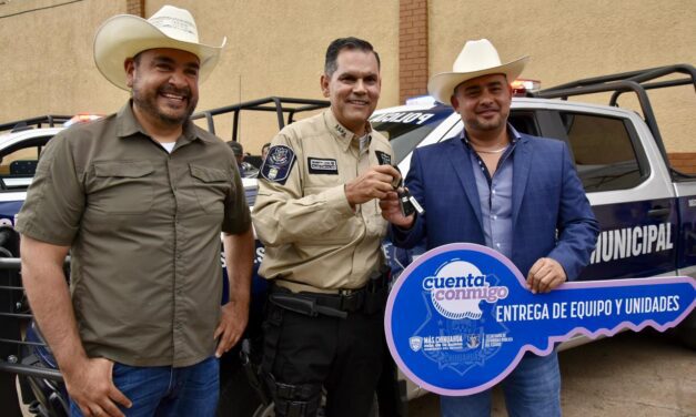Refuerza SSPE Seguridad en Madera con Entrega de Patrullas y Equipamiento Policial