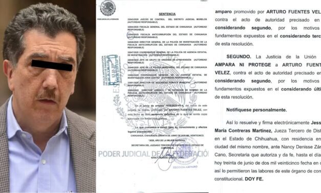 Niegan amparo a Fuentes Vélez