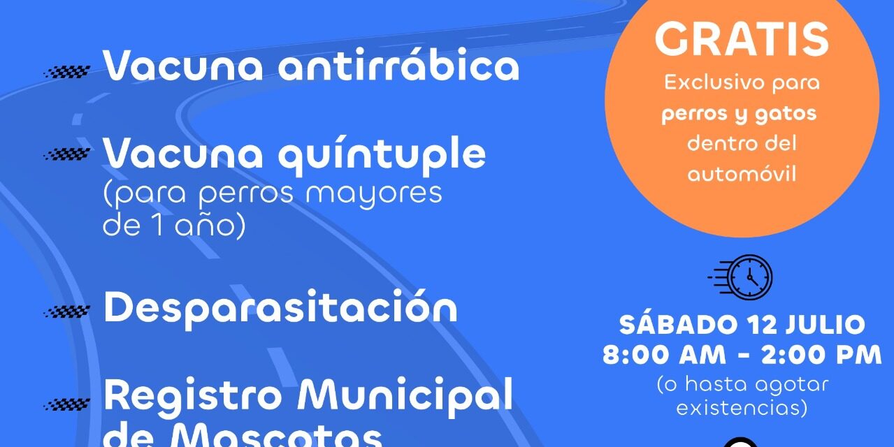 Invitan a vacunar y desparasitar mascotas desde tu auto en Polideportivo