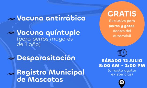 Invitan a vacunar y desparasitar mascotas desde tu auto en Polideportivo