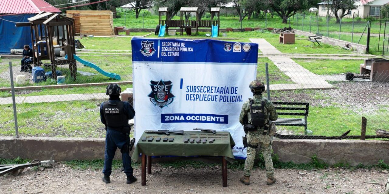 Desmantelan campamento y asegura armamento en la sierra de Madera