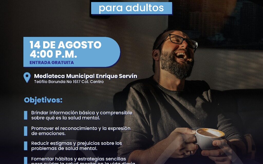 Invitan a plática gratuita sobre salud mental para adultos