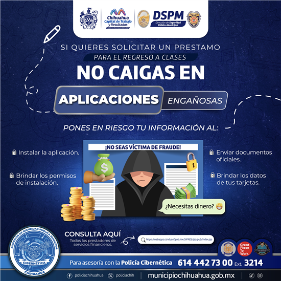 Policía Cibernética alerta sobre aplicaciones de préstamos fraudulentas