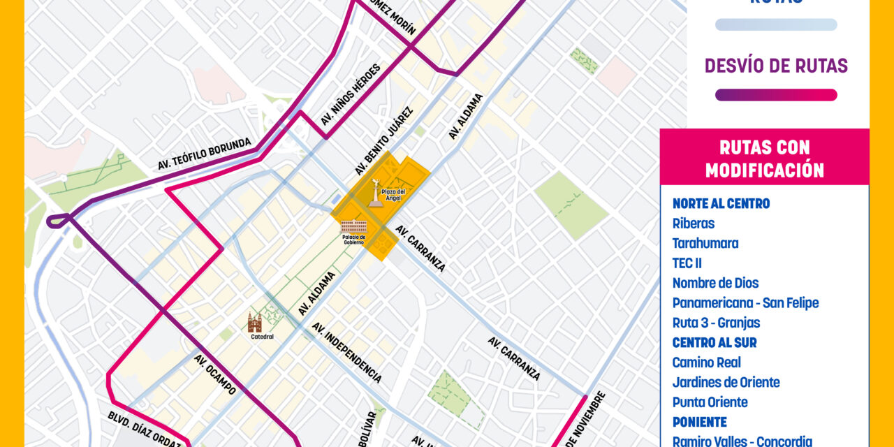 Anuncian modificaciones en rutas por fiestas patrias
