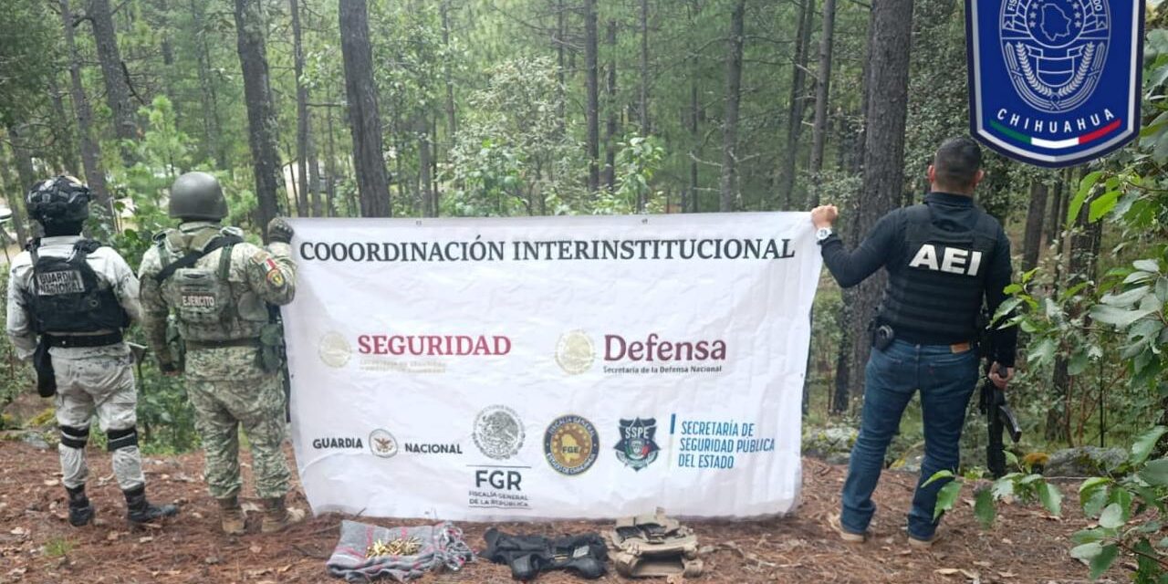 Asegura Célula BOI cartuchos, cargadores y equipo táctico en Guadalupe y Calvo