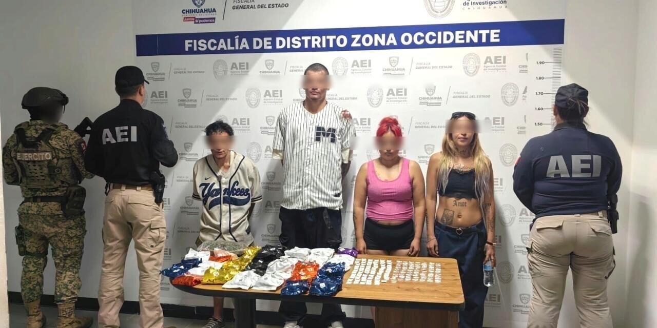 Catean AEI y DEFENSA casa en colonia Reforma; detienen a cuatro con drogas y dinero