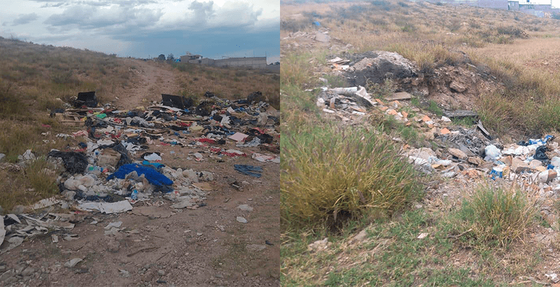 Denuncian habitantes del sur uso de cerro como lugar de desechos