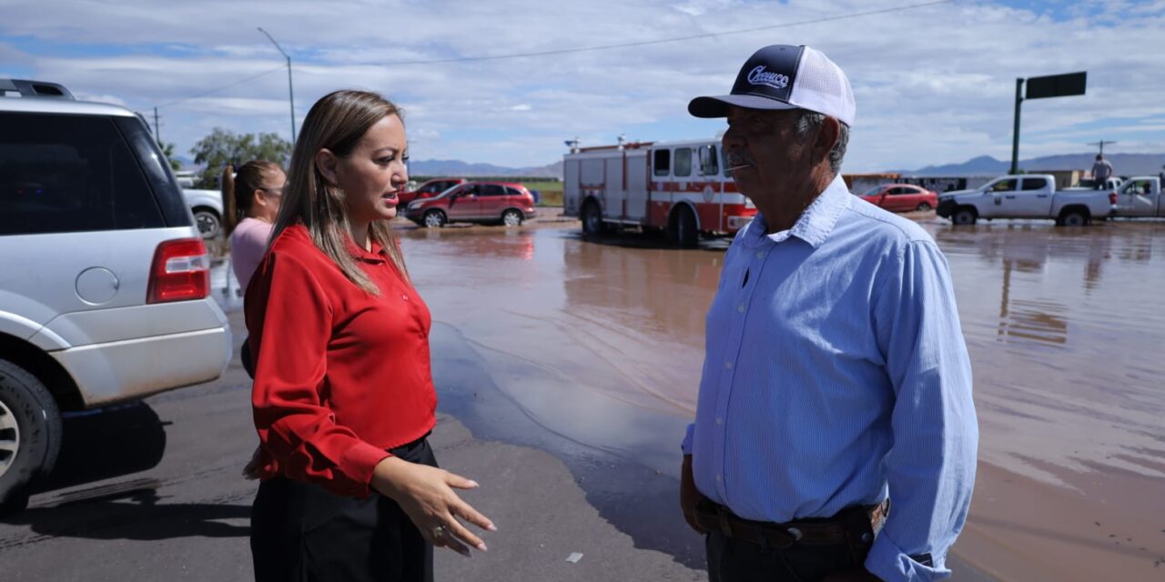 Supervisa la presidenta de NCG zonas afectadas por creciente del río  