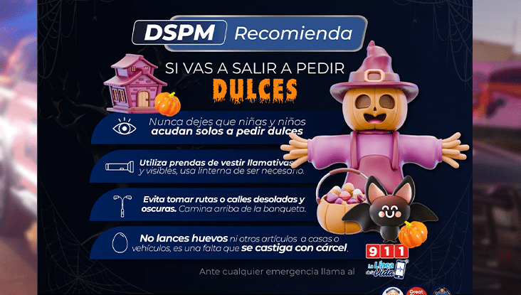 Reforzará Policía Municipal rondines para seguridad de ciudadanos en Halloween