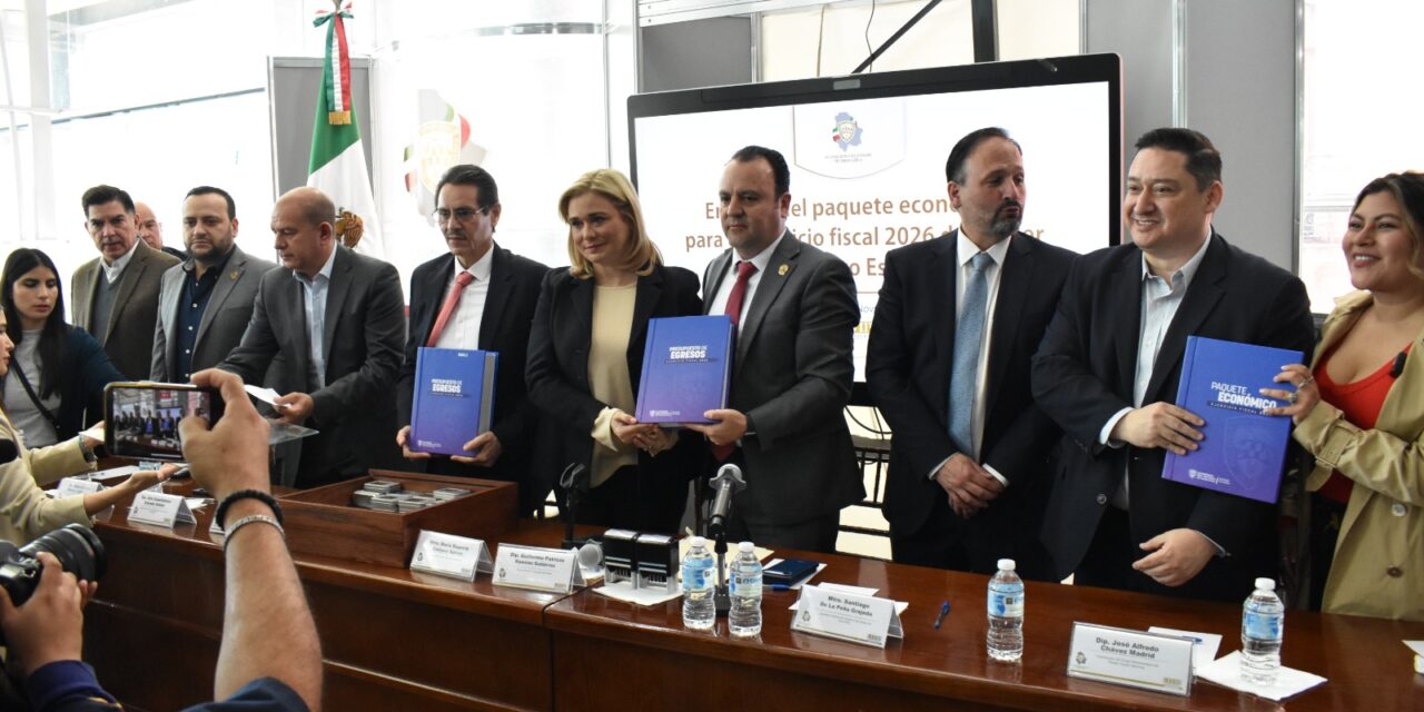 Recibe Congreso del Estado el Paquete Económico 2026