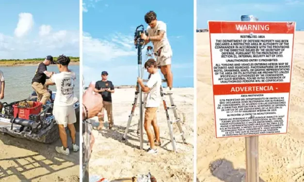 Plantan letrero de EU en costas de México; Semar retira señalamiento en Matamoros